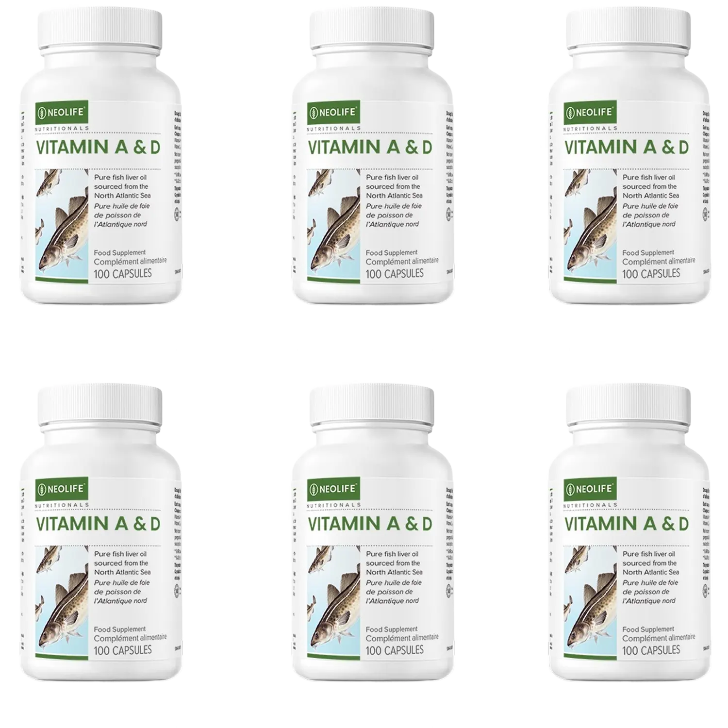 Vitamin A & D - 100 Capsules (Case of 6 x 100 Capsules )